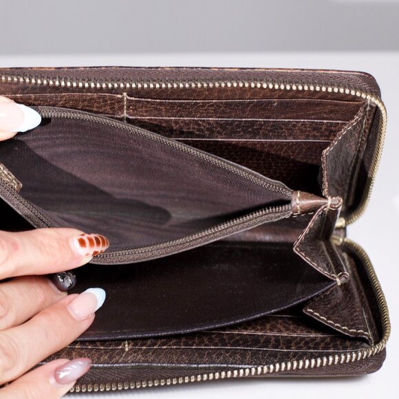 Gucci Bamboo GG Canvas Zippy Organizer Wallet Beige - Picture 9 of 10